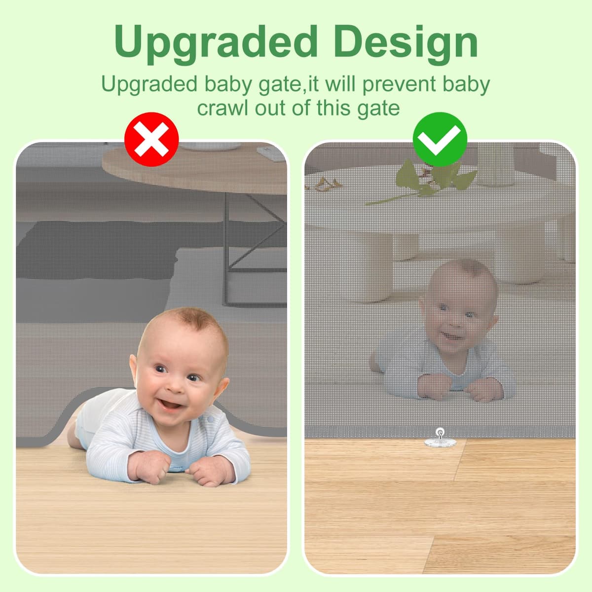 Puerta Seguridad Bebé Extensibles, 0-140 cm Barrera Seguridad Niños y Perros, Vallas de Seguridad para Niños Escaleras y Pasillos, Interiores y Exteriores (Gris) — view 5