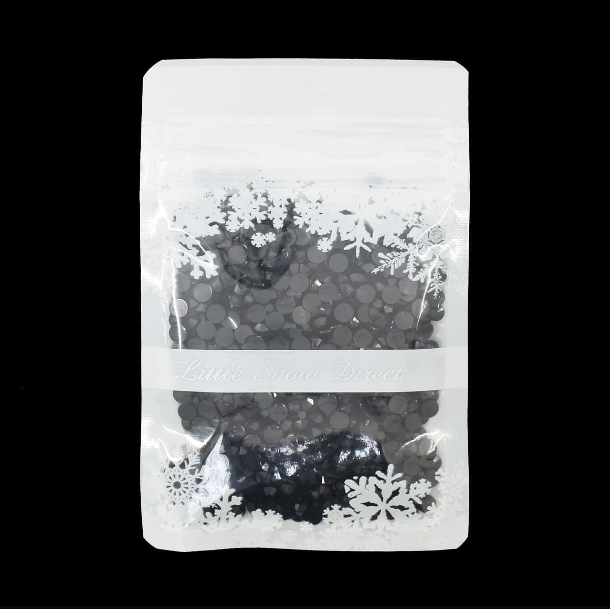 Little Snow Direct® Pack of 1000 Resin Crystal Flat Back Rhinestones Diamante Gems Nail Art & Crafts (Black, 4mm) — view 5