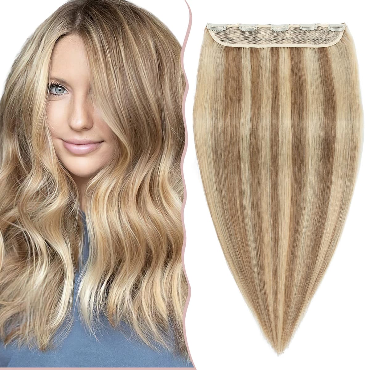 12 inch Clip in Hair Extension Human Hair One Piece 100% Real Remy [#2 Dark Brown] 3/4 Full Head Straight Hair Pieces for Women Invisible Short (40g) — view 53