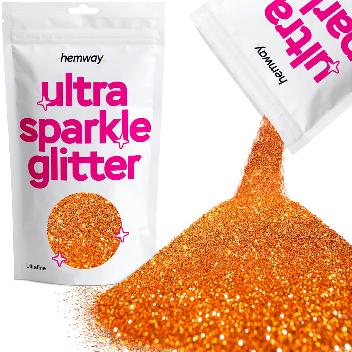 Hemway Ultra Sparkle Glitter Baby Pink Iridescent 100g Fine | Glitter for Arts & Craft, Makeup, Nail Art, Crafting, Card Making, Sparkle Decoration — view 110