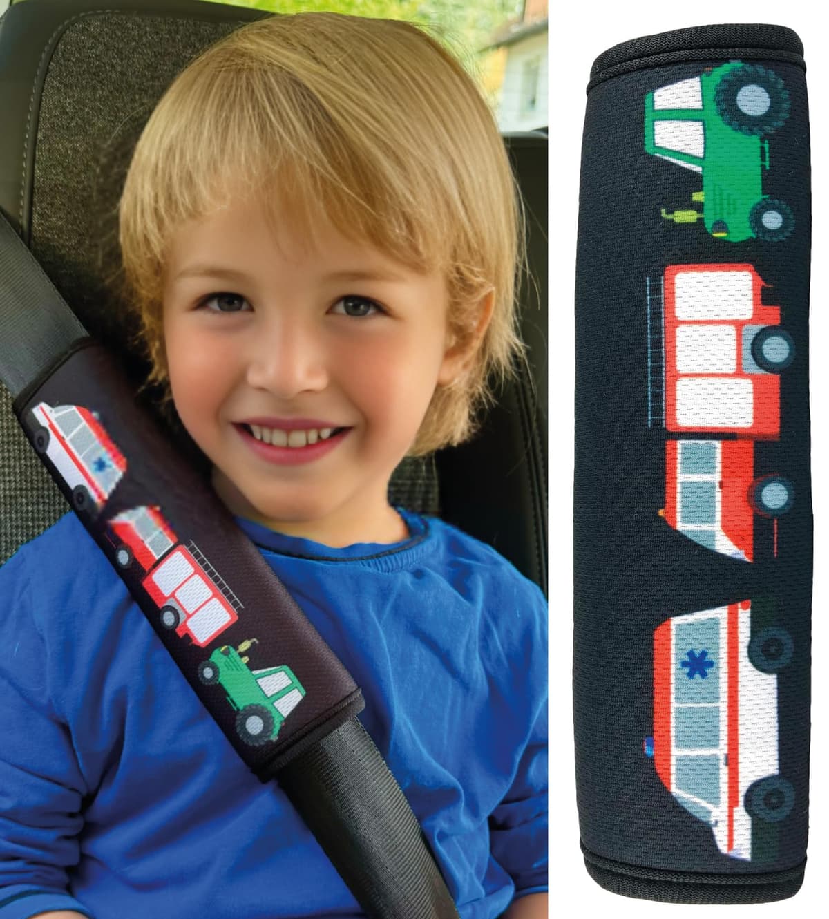 HECKBO 1x Kids Car Seat Belt Pads Seat Belt Protectors - Cars - Seat Belt Pads for Kids and Babies- Ideal for any Seat Belt Car Booster Seat Kids Bicycle