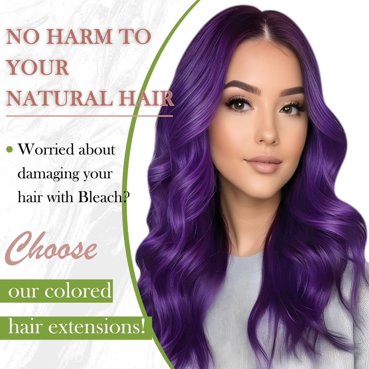 RUNATURE Micro Beads Hair Extensions Real Hair Purple Remy Micro Ring Hair Extensions Invisible Remy Straight Micro Hair 14 Inch 25g/25strands #Purple — view 2