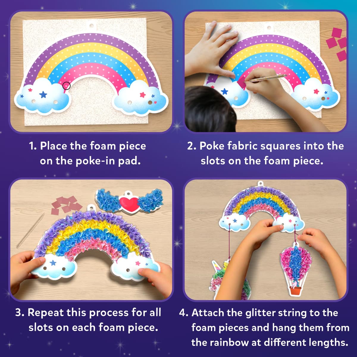 Skillmatics Poke-in Art - Magical Unicorn Dream Decor, Mess-Free Fun for Kids, DIY Sewing Craft Kits, Creative Activity, Gifts for Ages 4, 5, 6, 7, 8, 9 — view 5