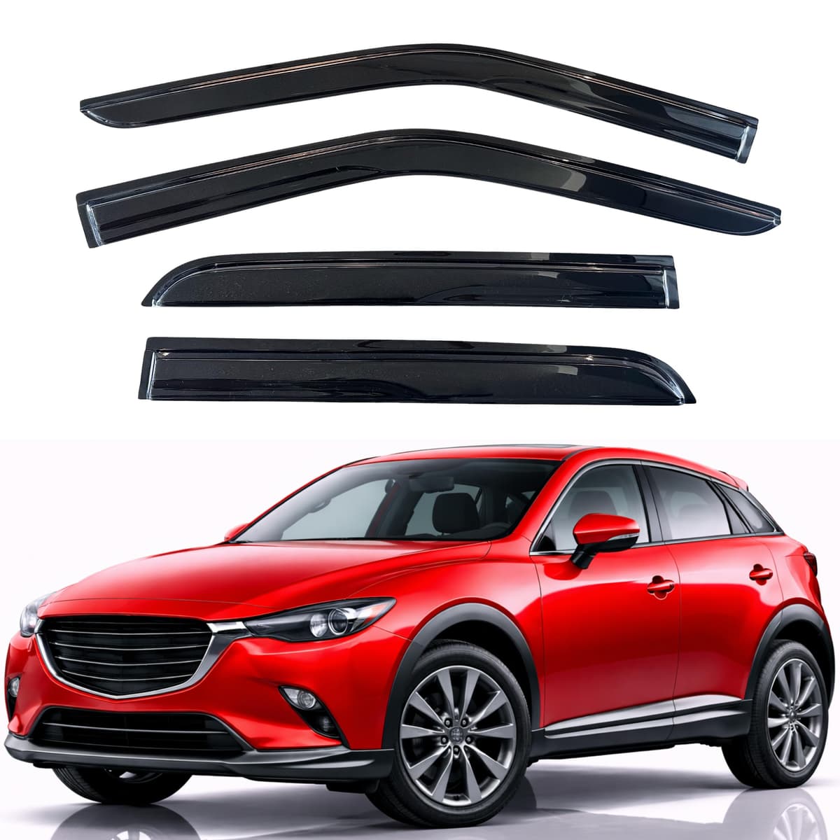 KPY Rain Guards Fit for 2006-2013 Lexus IS250 IS350, Out-Channel Window Visors Vent Wind Deflectors 4PC, Car Accessories for 06-13 Lexus is Series — view 287