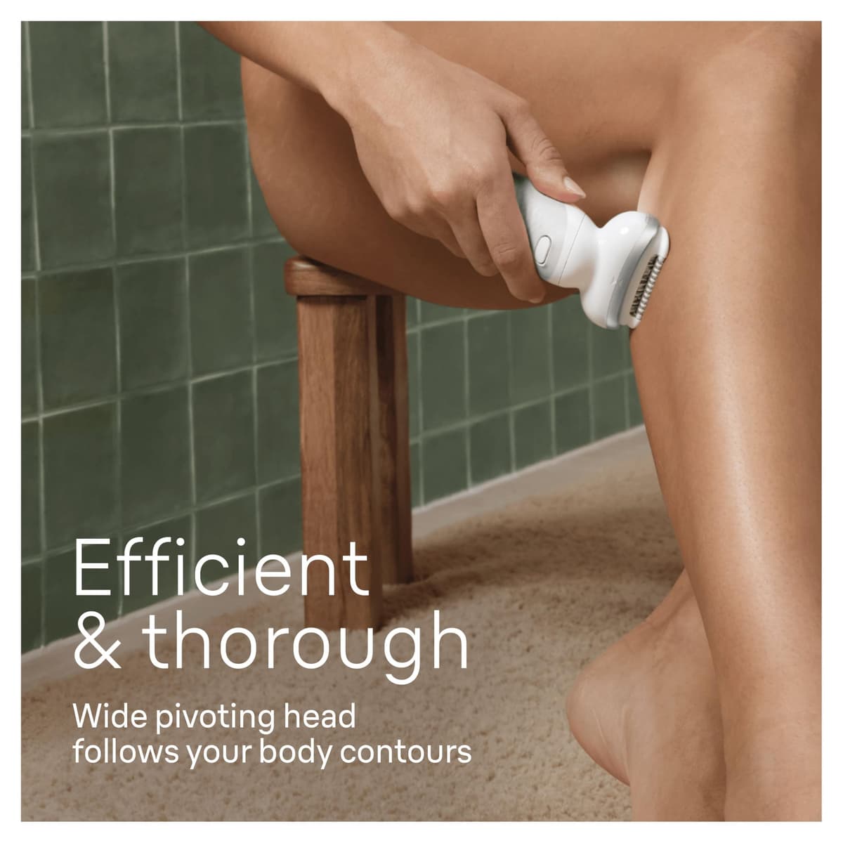 Braun Silk-épil 9 Epilator with Pivoting Head, Braun Epilator for Women, Easy Hair Removal Device, Women's Electric Shavers, Wet & Dry,Lasting Smooth Skin, with Lady Shaver Head & Trimmer Comb — view 3