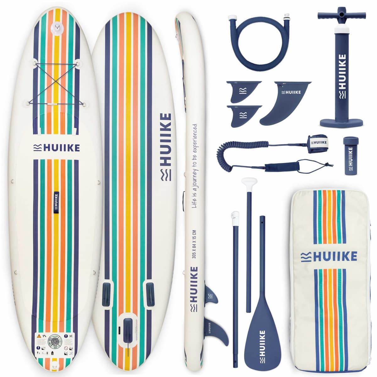 HUIIKE Tabla Paddle Surf Hinchable con Accesorios Incluidos, Remo, Quillas, Inflador. Stand Up Paddle Board Gran Estabilidad y Resistencia. 305 x 84 x 15 cm, Soporta hasta 130 kg — view 22