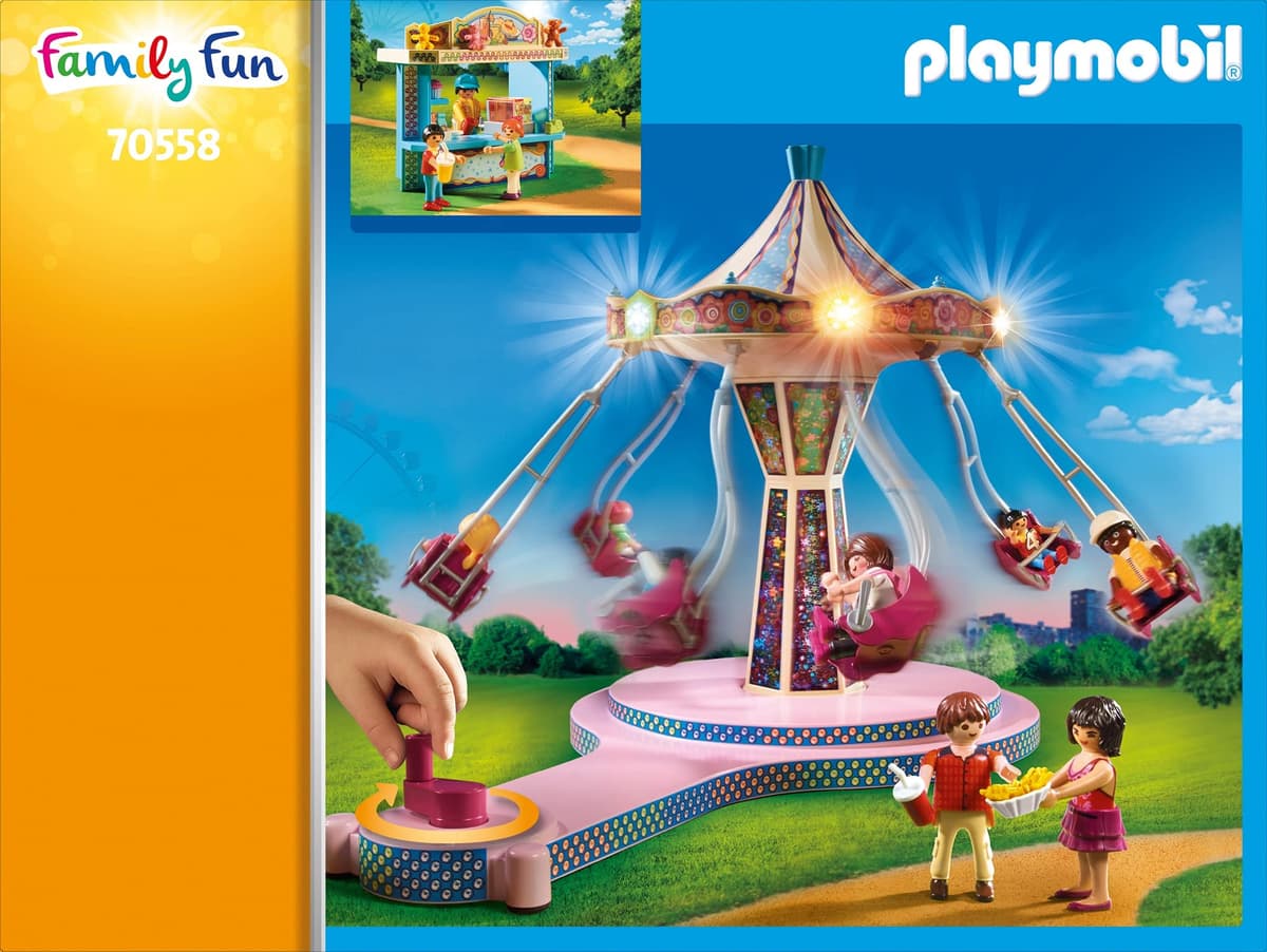 PLAYMOBIL Family Fun 70558 Gran Parque de Atracciones, Incluye Efecto de luz, para niños de 4 a 10 años — view 3