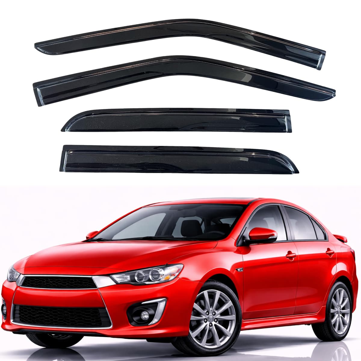 KPY Rain Guards Fit for 2006-2013 Lexus IS250 IS350, Out-Channel Window Visors Vent Wind Deflectors 4PC, Car Accessories for 06-13 Lexus is Series — view 244