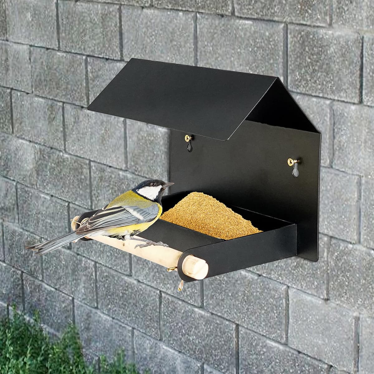Comederos para Exteriores - de alimentación Impermeable con Visera | Grande para colibríes - para jardín, terraza, Patio, árbol, balcón, campanario gorrión — view 2