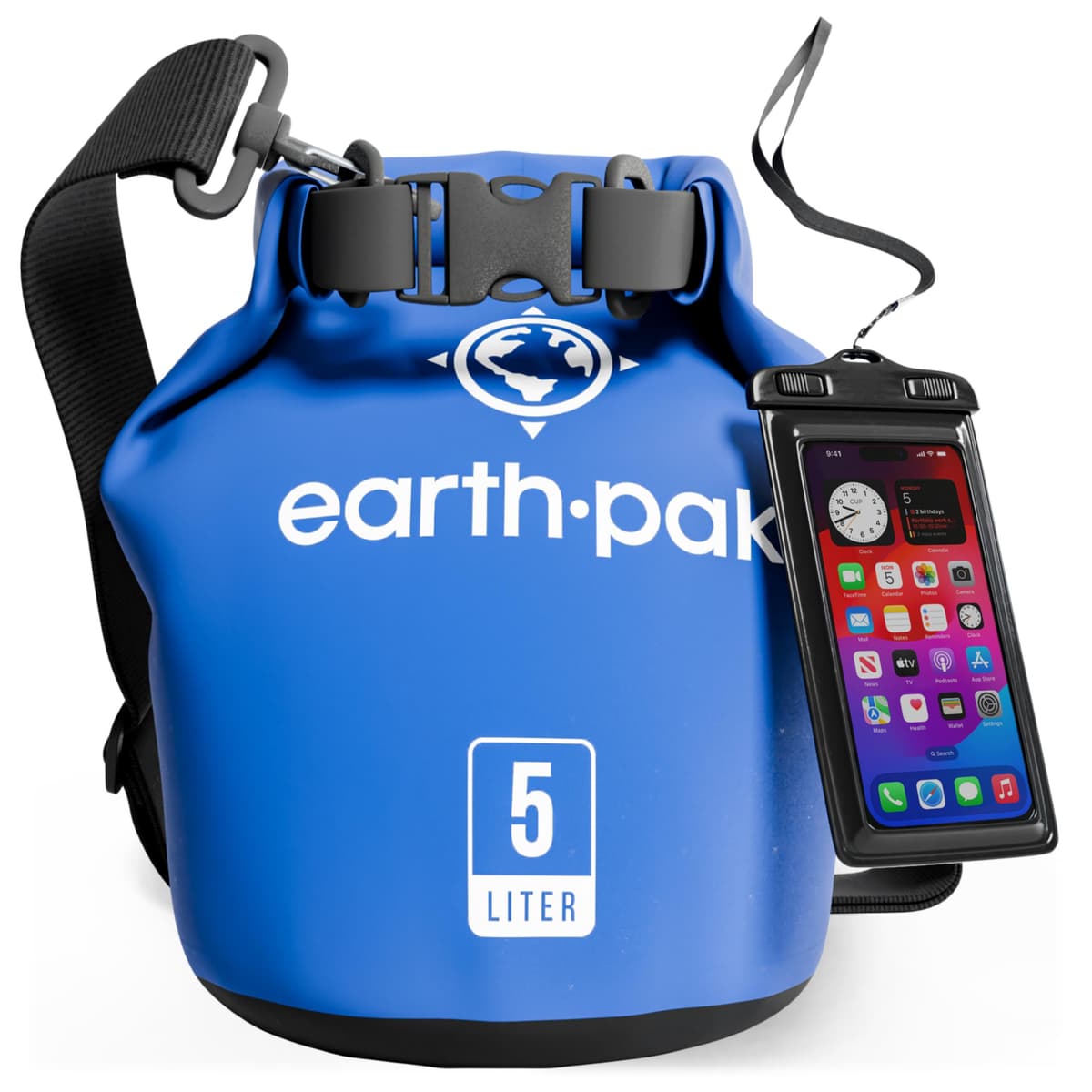 Earth Pak Waterproof Dry Bag - Roll Top Waterproof Backpack Sack Keeps Gear Dry for Kayak with Waterproof Phone Case — view 64