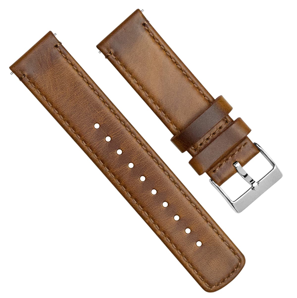 BARTON Quick Release - Top Grain Leather Watch Band Strap - Choice of Colour & Width - 16mm, 18mm, 19mm, 20mm, 21mm 22mm, 23mm or 24mm — view 3