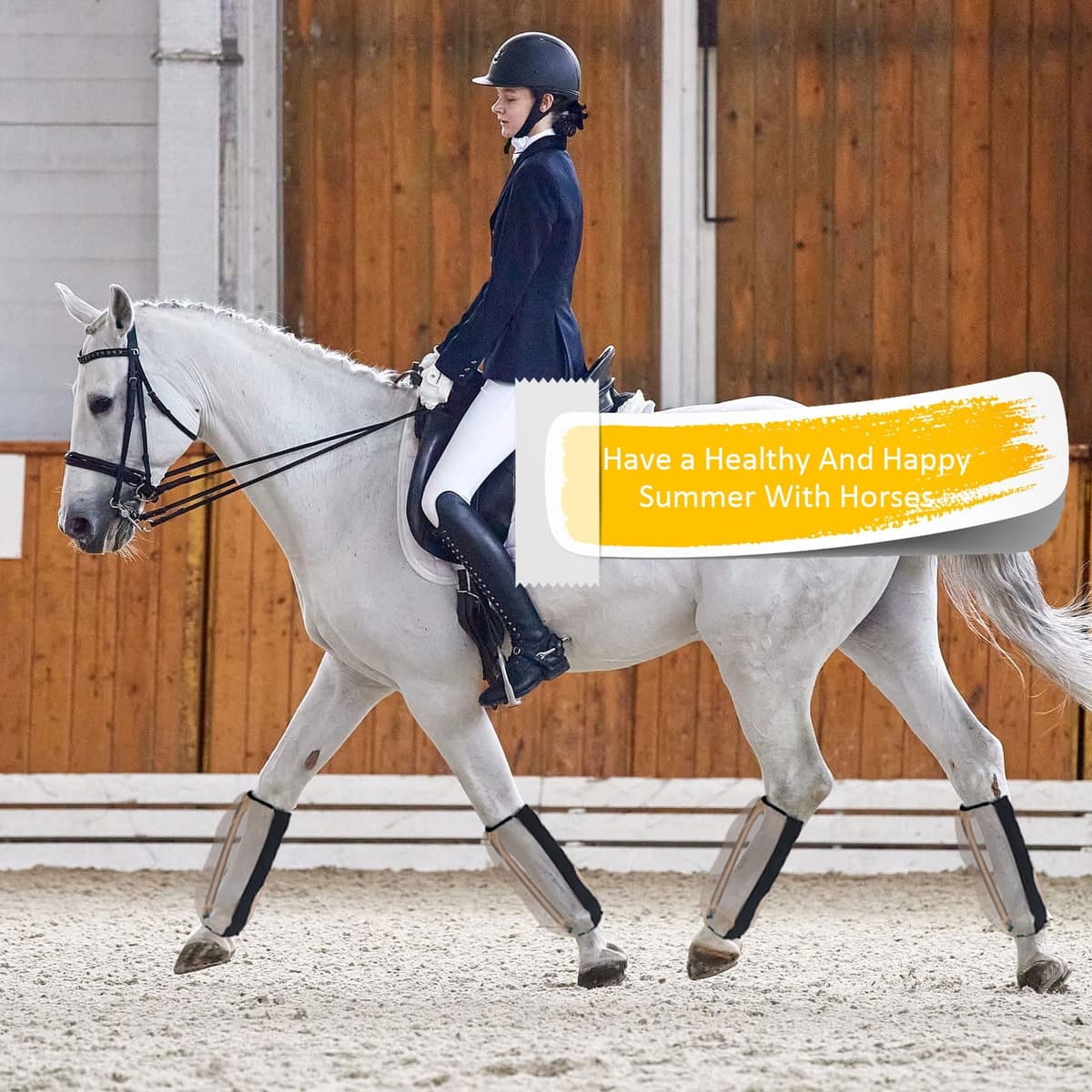 4 fundas antimosquitos para patas de caballo, tamaño universal, malla fina, botas de caballo transpirables, accesorios para botas de caballo para aliviar la irritación de las articulaciones, daños en — view 4