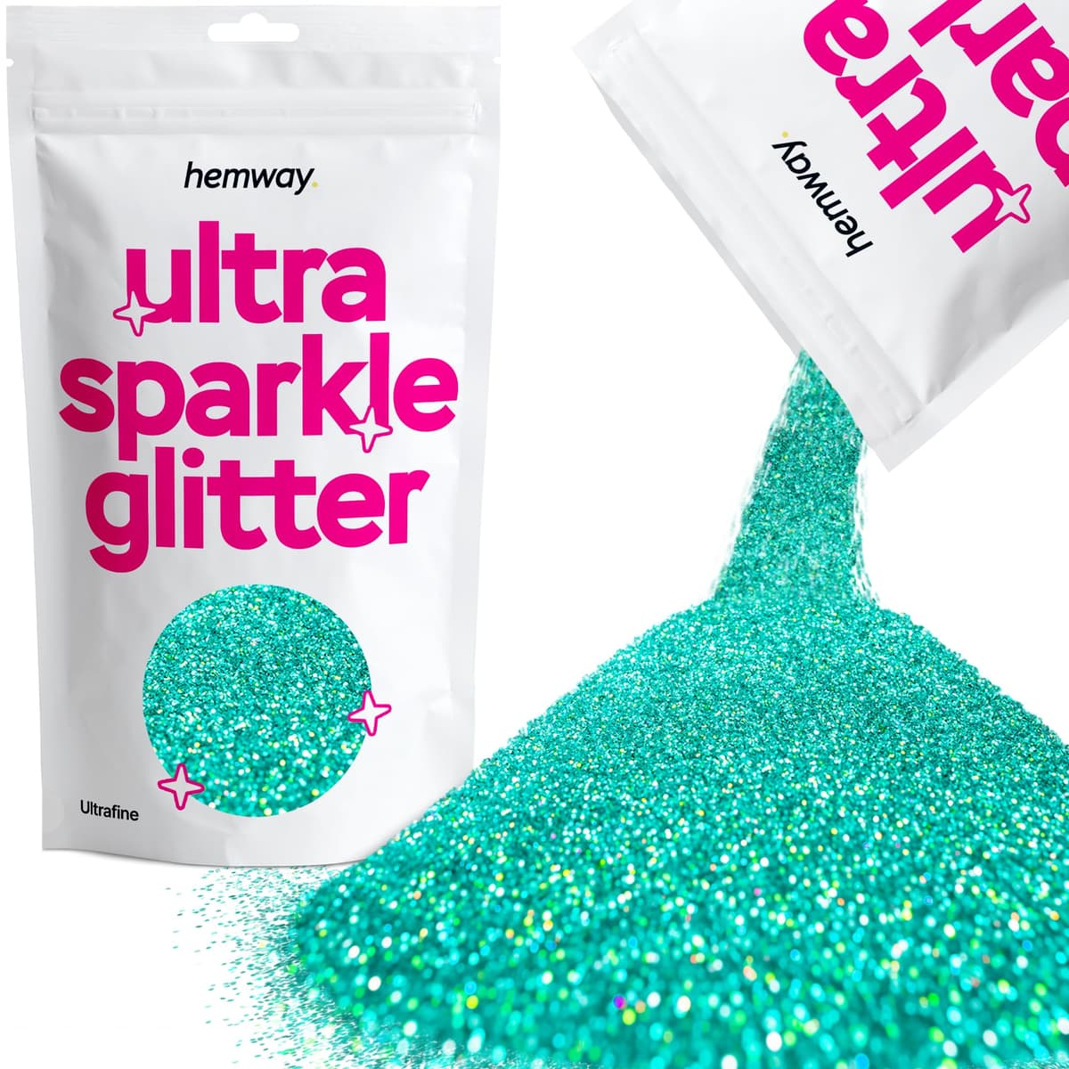 Hemway Ultra Sparkle Glitter Baby Pink Iridescent 100g Fine | Glitter for Arts & Craft, Makeup, Nail Art, Crafting, Card Making, Sparkle Decoration — view 90