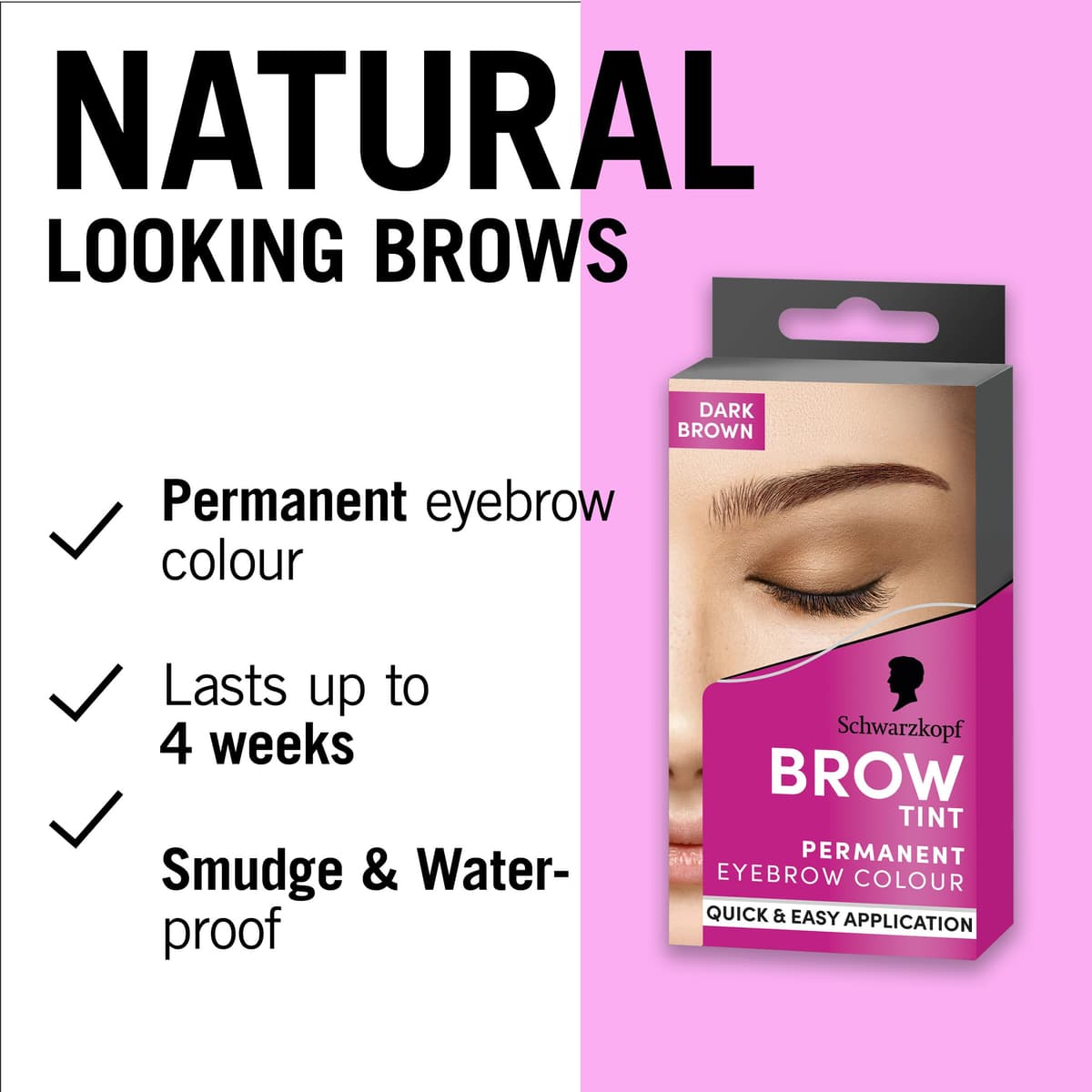 Schwarzkopf Brow Tint Dark Brown (10ml), Permanent Eyebrow Tint, Long-Lasting Intensity, Water- and Smudge-Proof, Easy Application Brow Tint for Up to 10 Applications, Vegan Formula — view 2