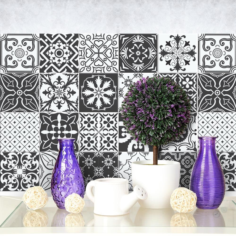 RE-COVERTILES - Pegatinas Azulejos Cocina y Baño Stickers de PVC Impermeables Antiarañazos Decoración de Pared Baldosas Peel and Stick - Modelo 24 Pzas 10x10 cm PS00179 Made in Italy — view 33