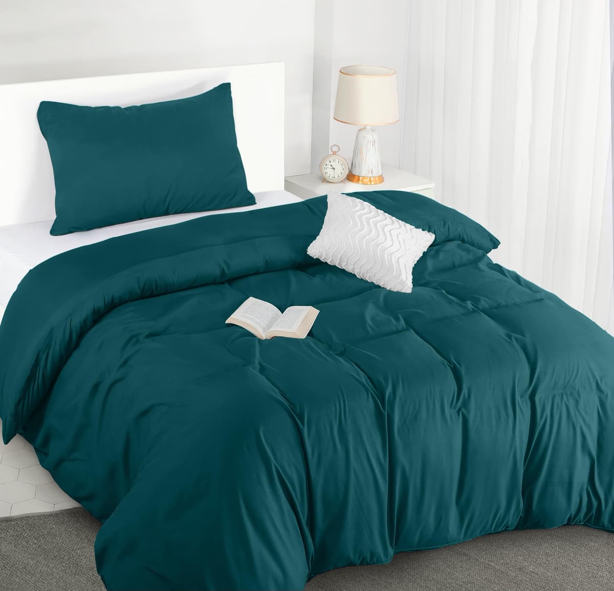 Utopia Bedding Duvet Cover Double - Soft Microfibre Polyester - Bedding Quilt Cover Set, with Pillow cases (Grey) — view 82