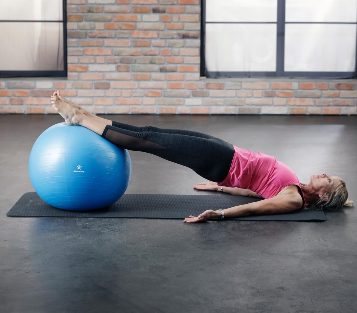 BODYMATE Pelota de Ejercicio para Fitnes con Sistema antirreventones | con bombín | Bola de Yoga Pilates y Ejercicio | Balón para Sentarse | Balon de Ejercicio para Fitness — view 7