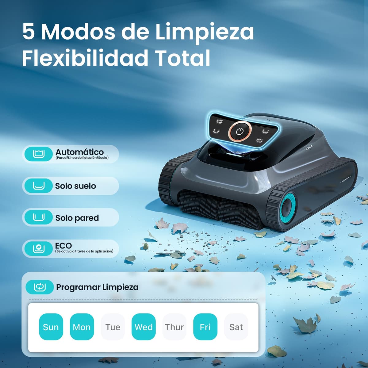 (2026 Upgrade) AIPER Scuba S1 Robot Piscina Limpiafondos y Paredes, Aspirador Piscinas Fondos con Batería Mejorada 240 min, Navegación Smart de Alta Precisión, Filtración Ultrafina (Reacondicionado) — view 5