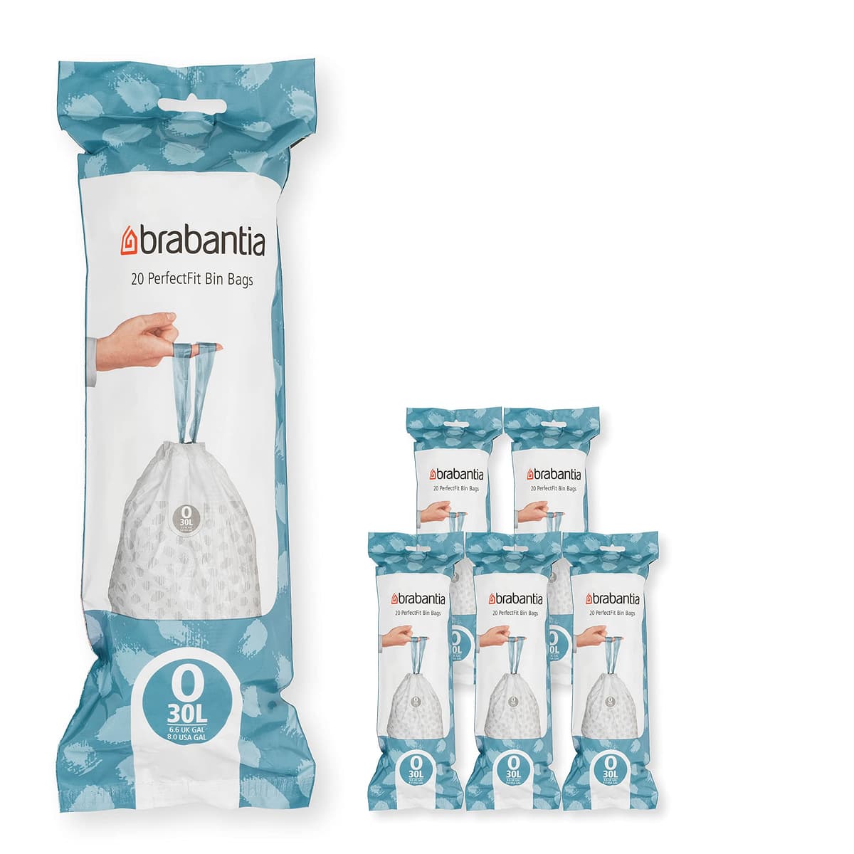 Brabantia Bolsas de Basura PerfectFit (Código L/40-45L) Extra Resistentes Bolsas con cinta de cierre (40 Bolsas) — view 34