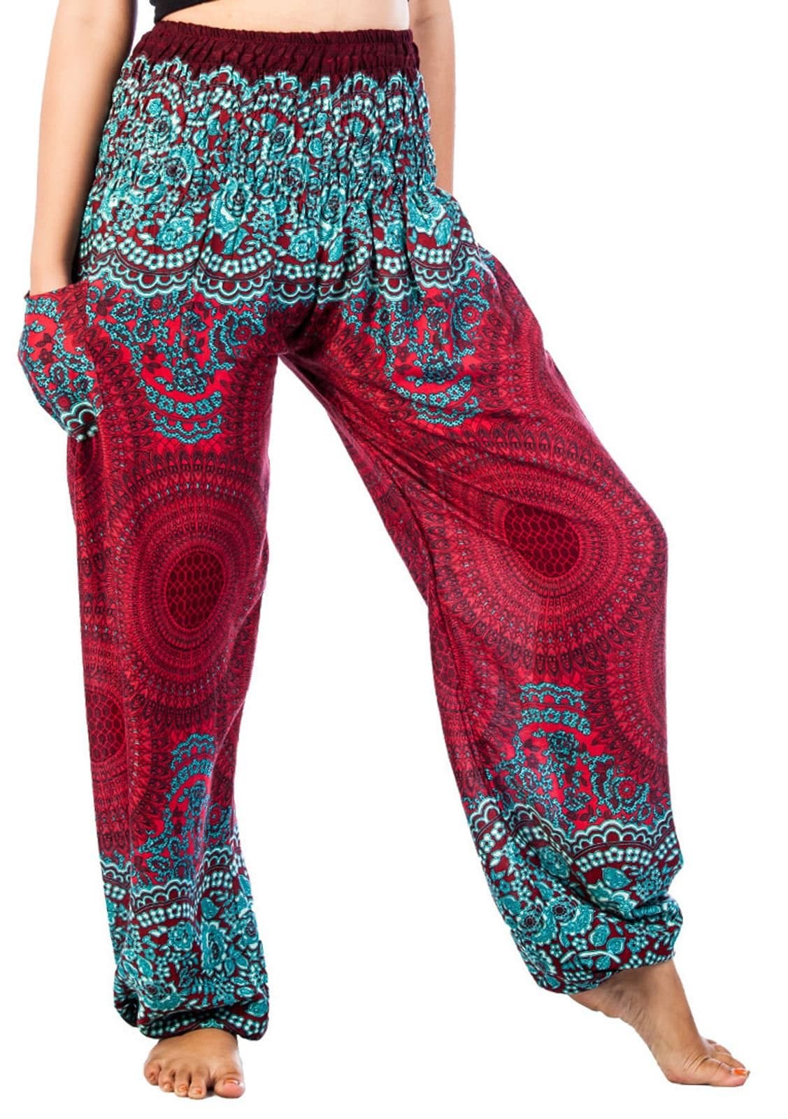 Lofbaz Harem Pants for Women Yoga Boho Hippie Clothing Womens Palazzo Bohemian Pajama Trousers Beach Indian Gypsy Genie Clothes — view 55