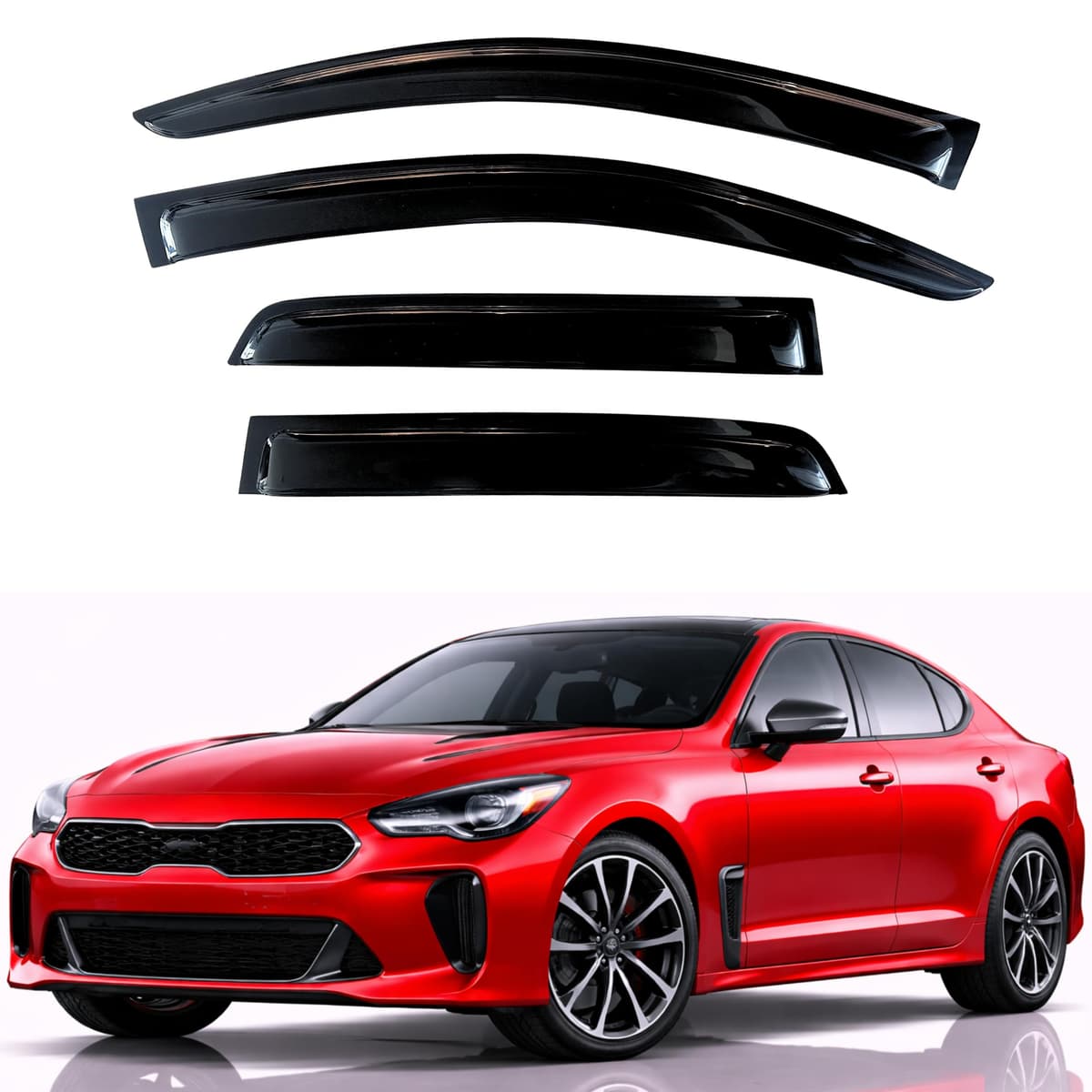 KPY Rain Guards Fit for 2006-2013 Lexus IS250 IS350, Out-Channel Window Visors Vent Wind Deflectors 4PC, Car Accessories for 06-13 Lexus is Series — view 211