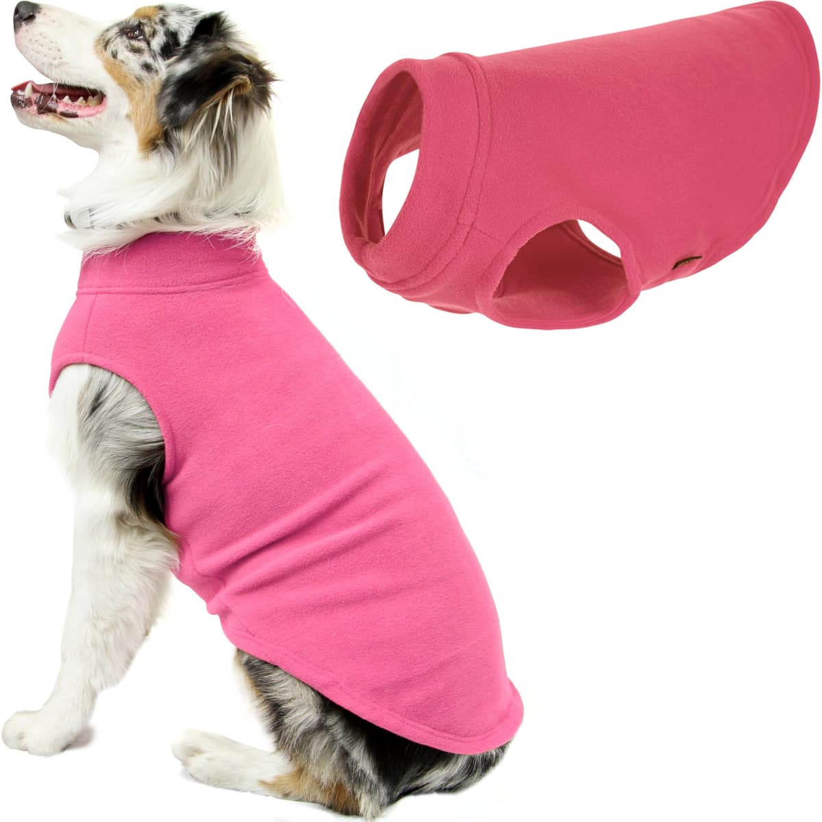 Gooby Stretch Fleece Pull Over Cold Weather Dog Vest, 2X-Large, Black — view 39
