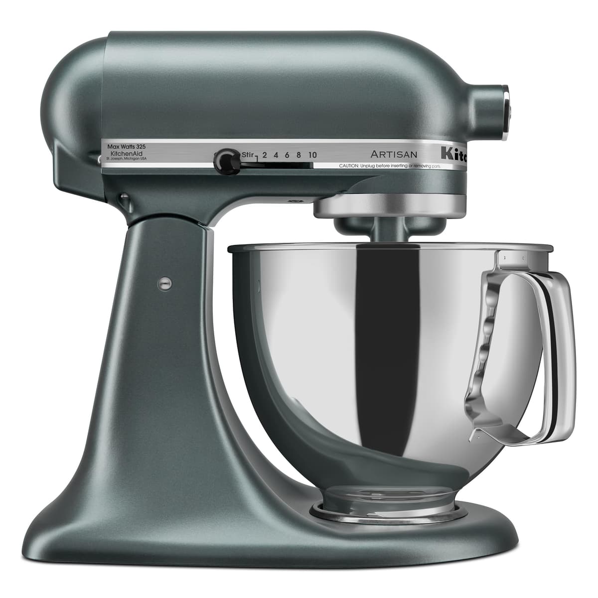 KitchenAid Artisan Series 5 Quart Tilt Head Stand Mixer with Pouring Shield KSM150PS, White — view 6