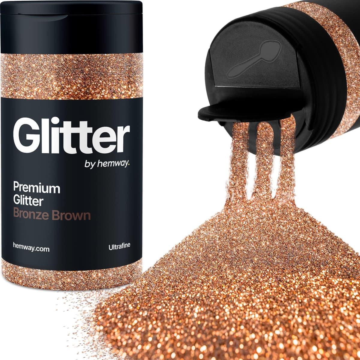 Light Rose Gold Glitter Shaker, 130g Ultrafine Glitter, Crafts 1/128" Metallic Flake Light Rose Gold Sequins, Resin & Epoxy Crafts, Decorating, Halloween, Christmas Nail, Face, Hemway — view 190
