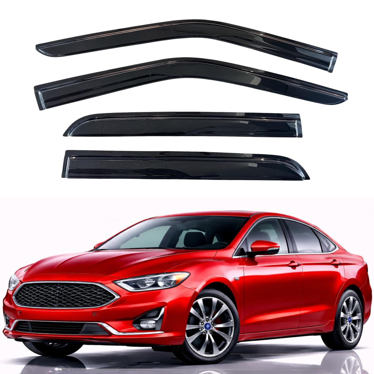 KPY Rain Guards Fit for 2006-2013 Lexus IS250 IS350, Out-Channel Window Visors Vent Wind Deflectors 4PC, Car Accessories for 06-13 Lexus is Series — view 18