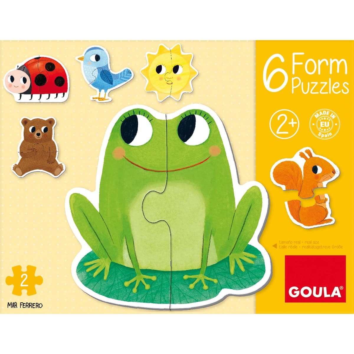 Goula, 6 Form Puzzles, Puzle de cartón de Piezas Grandes a Partir de 2 años, Multicolor — view 5