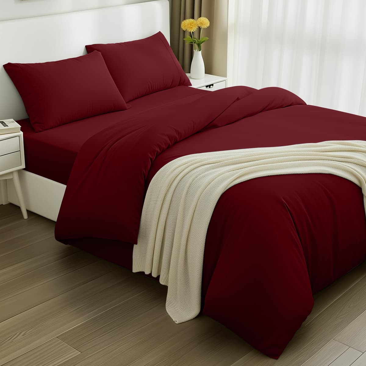 Utopia Bedding 3 Piece Single Bedding Set - Duvet Cover, Fitted Sheet with Pillow case - Soft Brushed Microfiber (Grey) — view 32