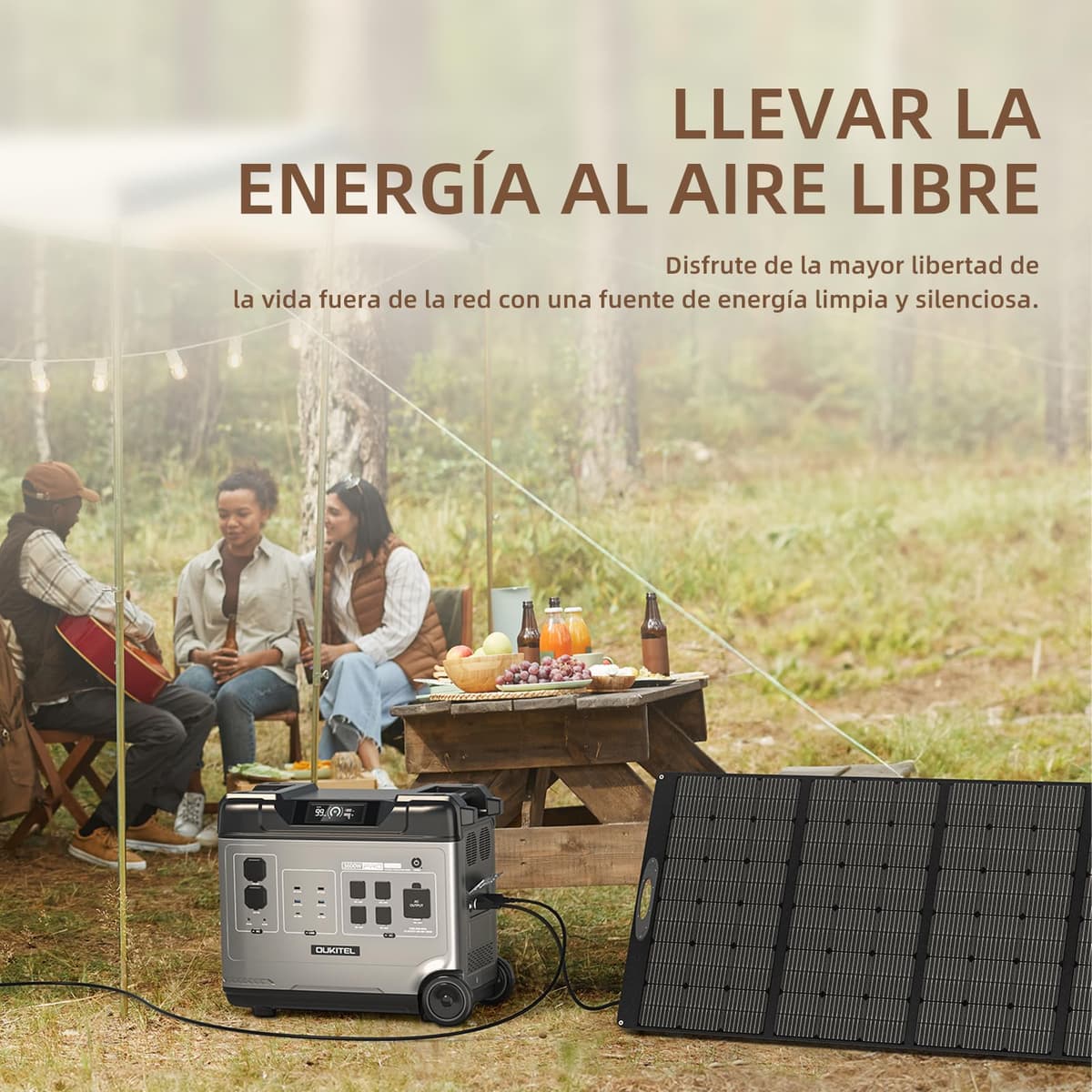 OUKITEL P5000 Pro Estacion de Energia Portatil 4000w, 5120Wh Generador Electrico Solar con Aplicación, Batería LiFePO4, 15 Puertos, Portable Power Station para Camping, Viajes, Emergencia — view 5