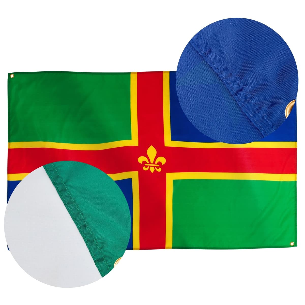 Runesol Cornwall Flag - 91x152cm, 3ft x 5ft, Cornish Flag, 4 Grommets, Eyelet in Every Corner, Premium Quality, Inside & Outside Use, Vivid Colours — view 614