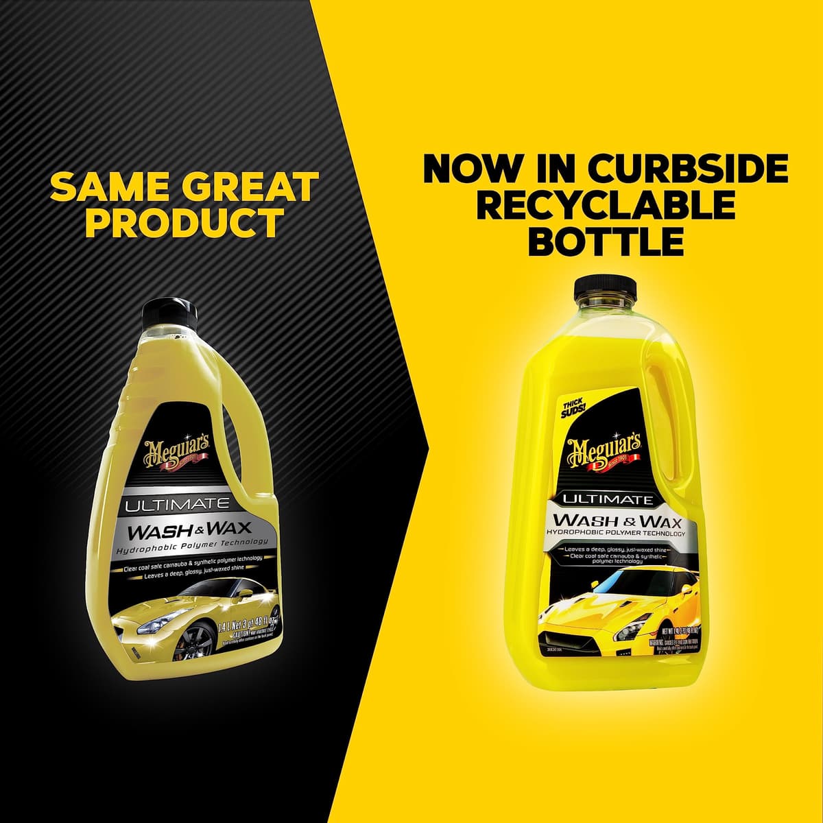 Meguiar's Ultimate Car Wash & Wax 1.4L, Shampoo that Leaves a Deep, Glossy, Just-Waxed Shine - G17748EU — view 8
