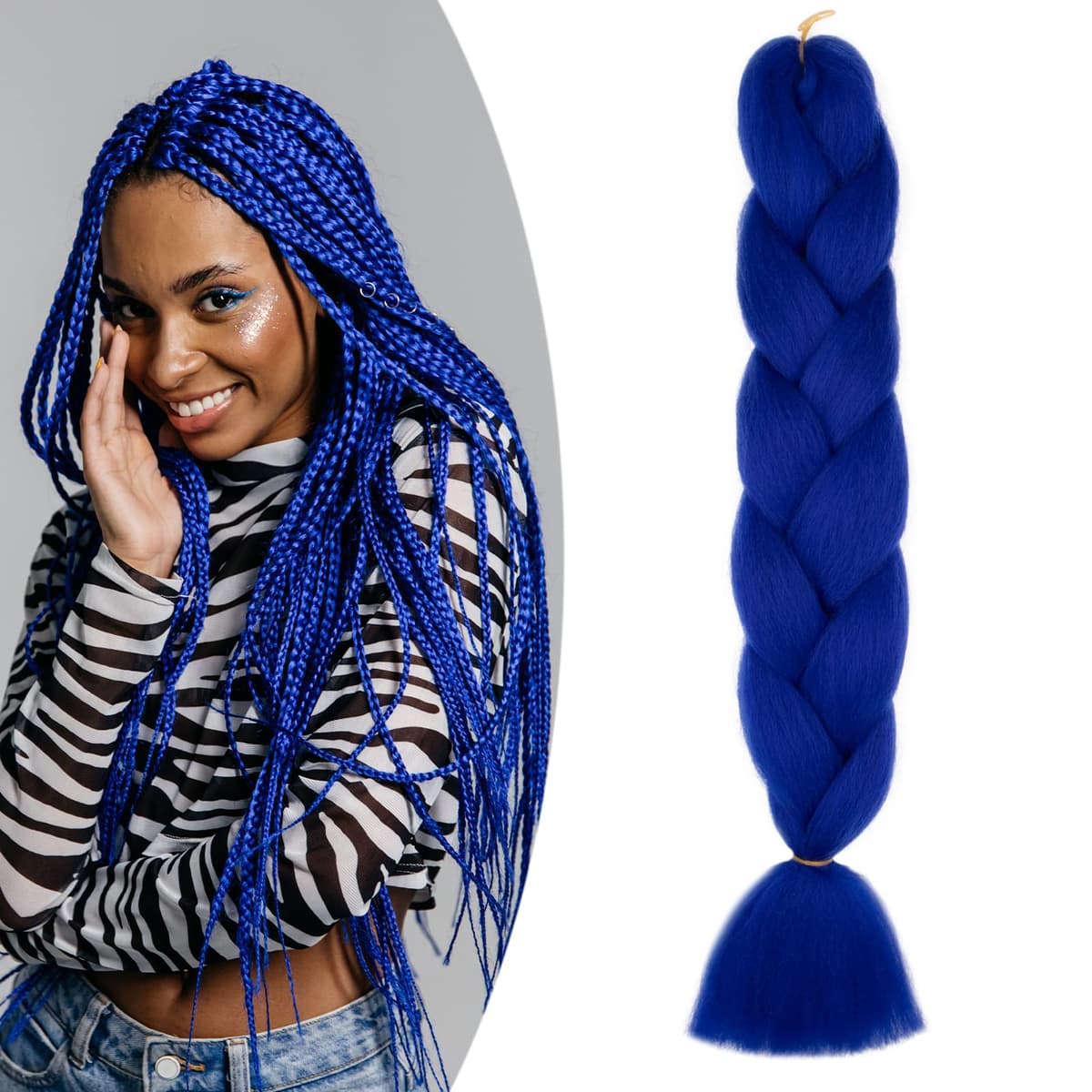 60cm Extensiones de Pelo Trenzas Africanas Castaño Oscuro Extensiones para Trenzas Africanas 1 pcs 100g Kanekalon Pelo para Trenzas Africanas Sintetico Extensiones de Trenzado Cabello Braiding — view 23