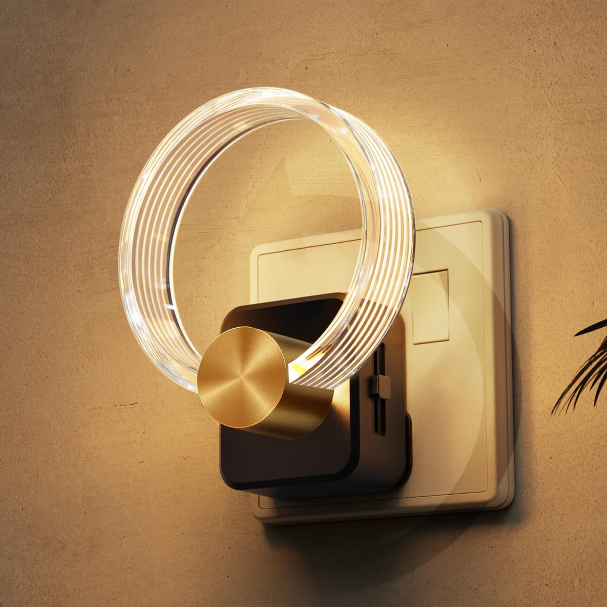 LOHAS-LED Night Light Plug in Wall, Night Light with Dusk-to-Dawn Sensor, 0-100LM Dimmable, Warm White 3000K, Modern Nightlight Plug in Wall for Hallway, Bathroom, Stairway — view 13