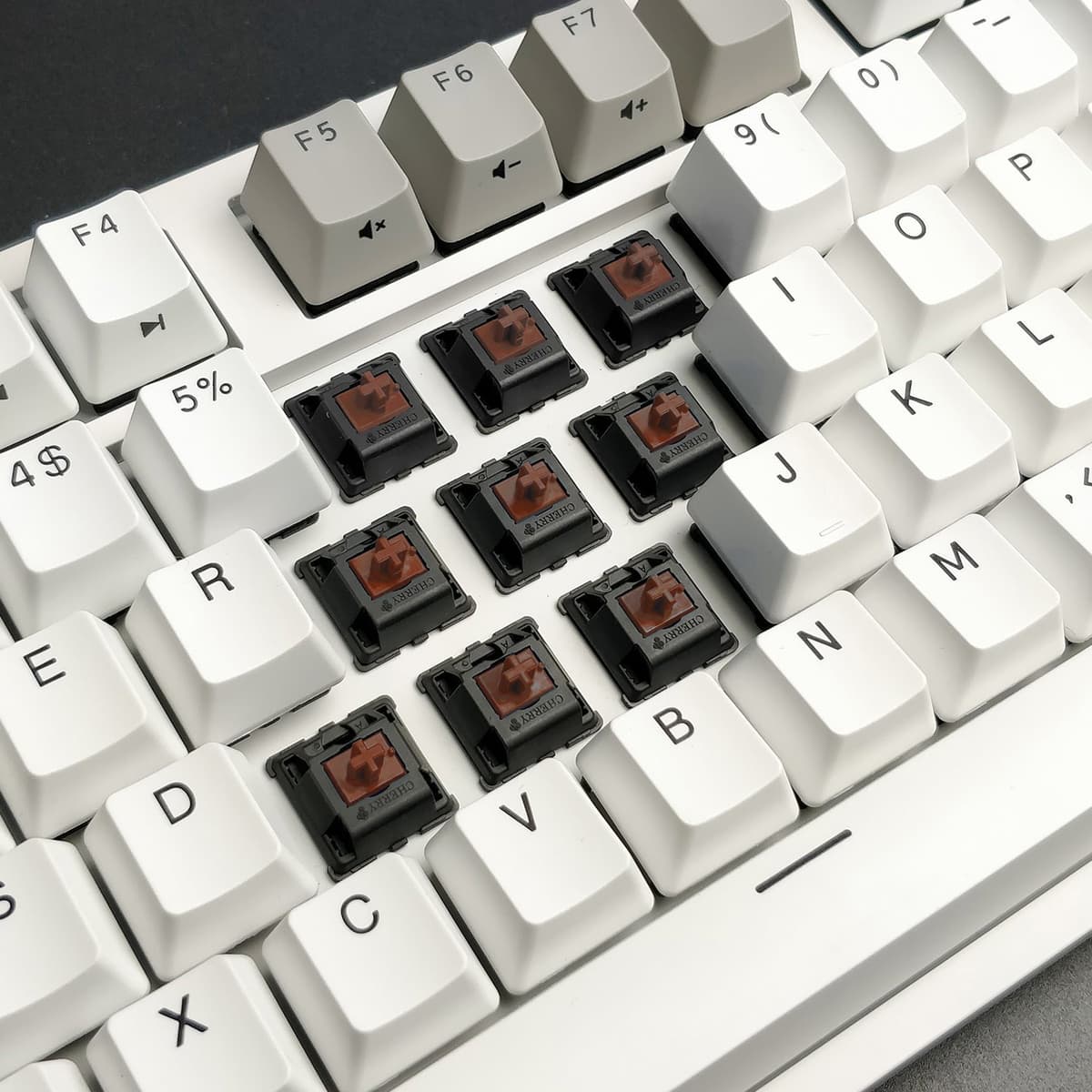 Durgod Taurus K320 TKL Mechanical Keyboard | 87 Keys Tenkeyless | USB C Wired | Doubleshot PBT Keycaps | Programmable Keys | NKRO Rollover | Windows & Mac | Cherry MX Brown, White — view 2