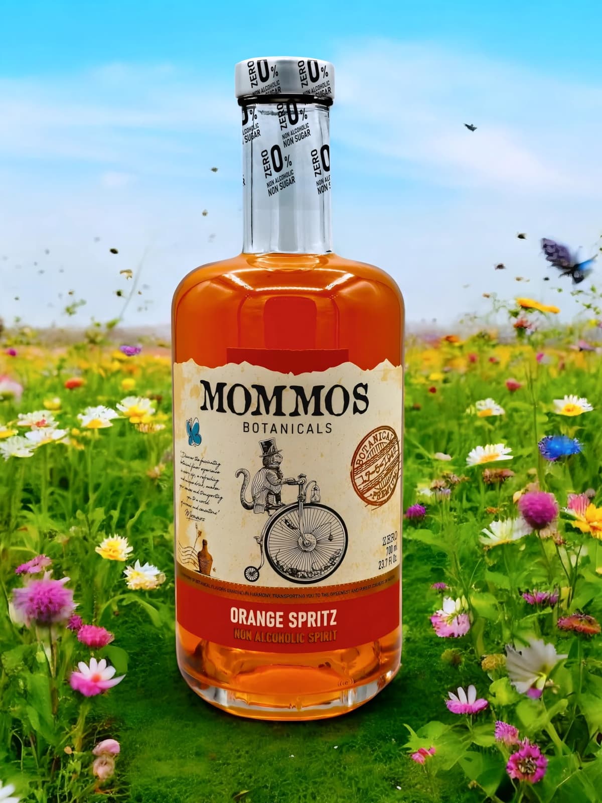 Mommos Orange Spritz 0.0% - Alternativa ORANGE SPRITZ - Sin alcohol - Sin Azúcar - Bajo en Calorías - Premium -700ml | Para los amantes de las espirituosas 0% alcohol — view 3