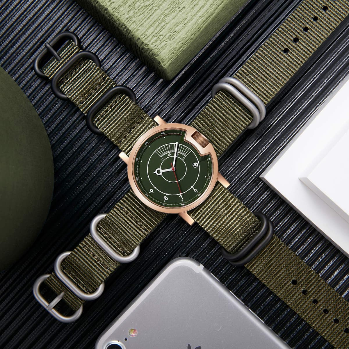 Nylon Watch Strap, Multicolor Watch Bands Replacement for Men Women 18mm 19mm 20mm 21mm 22mm 23mm 24mm G10 Premium Ballistic with Military Heavy Duty 5 Rings Silver/Black Stainless Steel Buckle — view 3