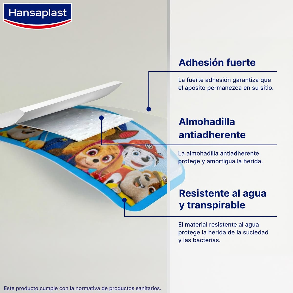 Hansaplast Paw Patrol Children's Wound Dressings, Waterproof Adhesive Dressings, Skin Friendly, Painless to Remove, Patterned - 20 Pieces — view 4