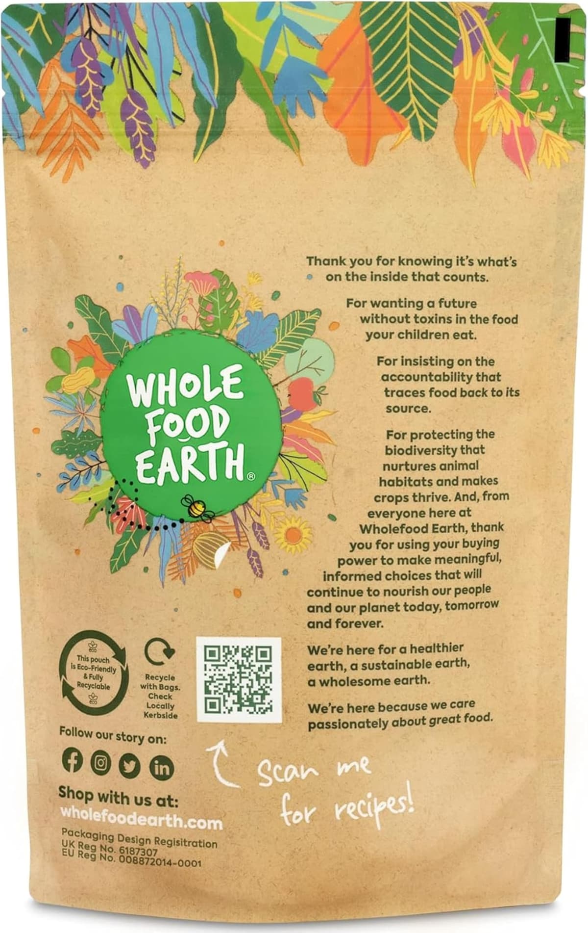 Wholefood Earth TVP Natural Chunks Soya Protien 500 g | Libre de OGM | Tipo de fibra | Alto en proteínas — view 3