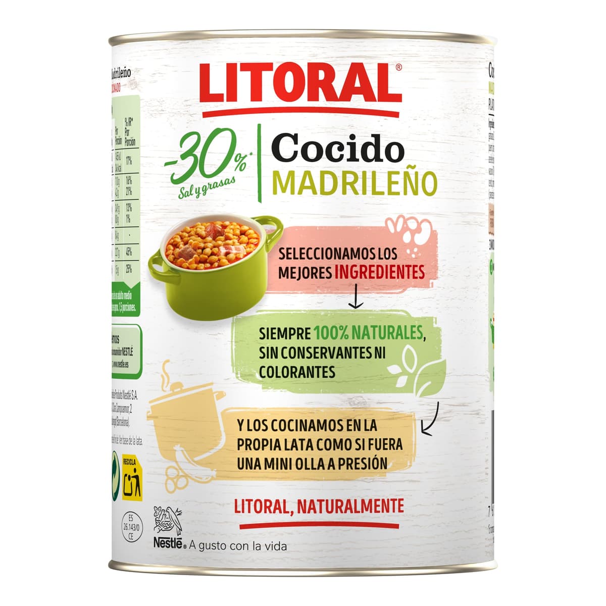 Litoral Cocido Madrileño -30% Sal y Grasa - Plato Preparado Sin Gluten - Pack de 10x425g - Total: 4.25kg — view 5