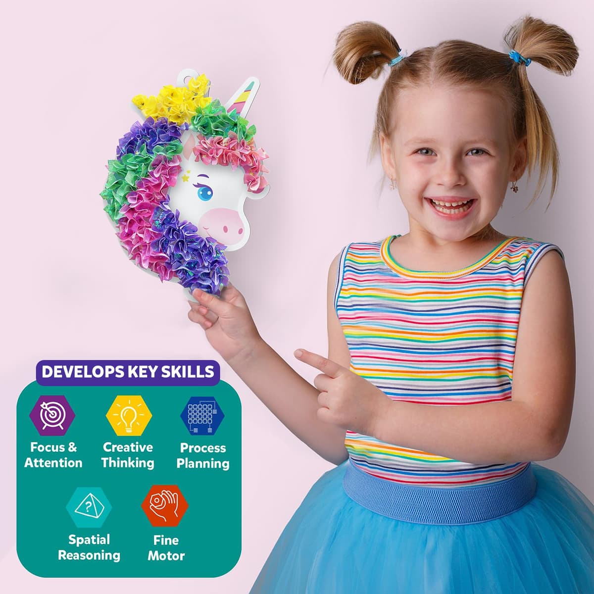 Skillmatics Poke-in Art - Magical Unicorn Dream Decor, Mess-Free Fun for Kids, DIY Sewing Craft Kits, Creative Activity, Gifts for Ages 4, 5, 6, 7, 8, 9 — view 6