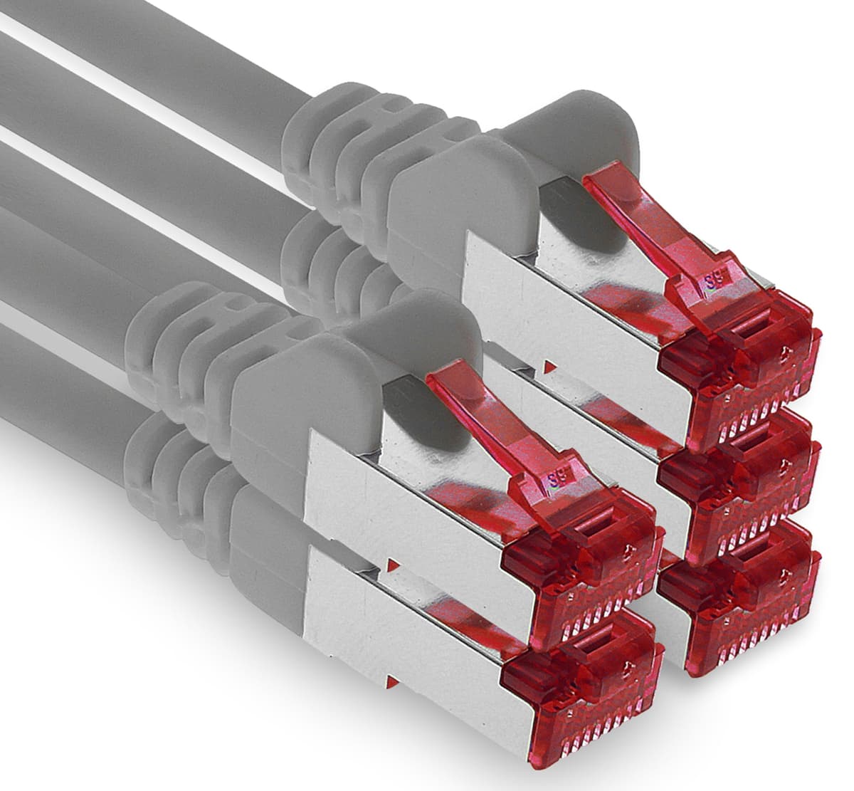 1aTTack.de - 1x 10m CAT6 patch cable S/FTP PIMF shielding CAT.6 RJ45 network cable Ethernet cable DSL LAN router switch modem patch panel - blue - 1 piece — view 37