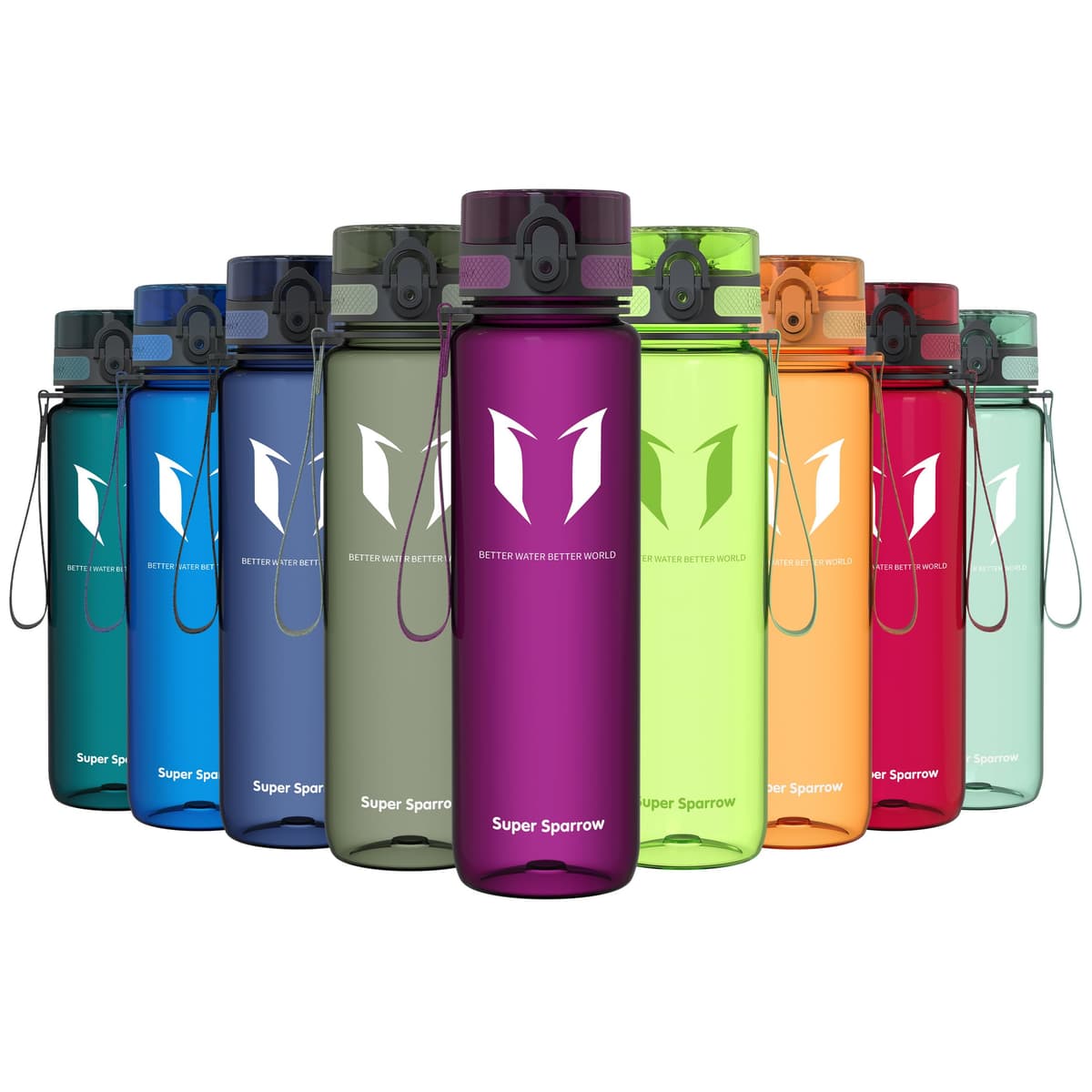 Super Sparrow Botella de Agua Deportiva -350ml & 500ml & 750ml & 1000ml - Sin BPA — view 35