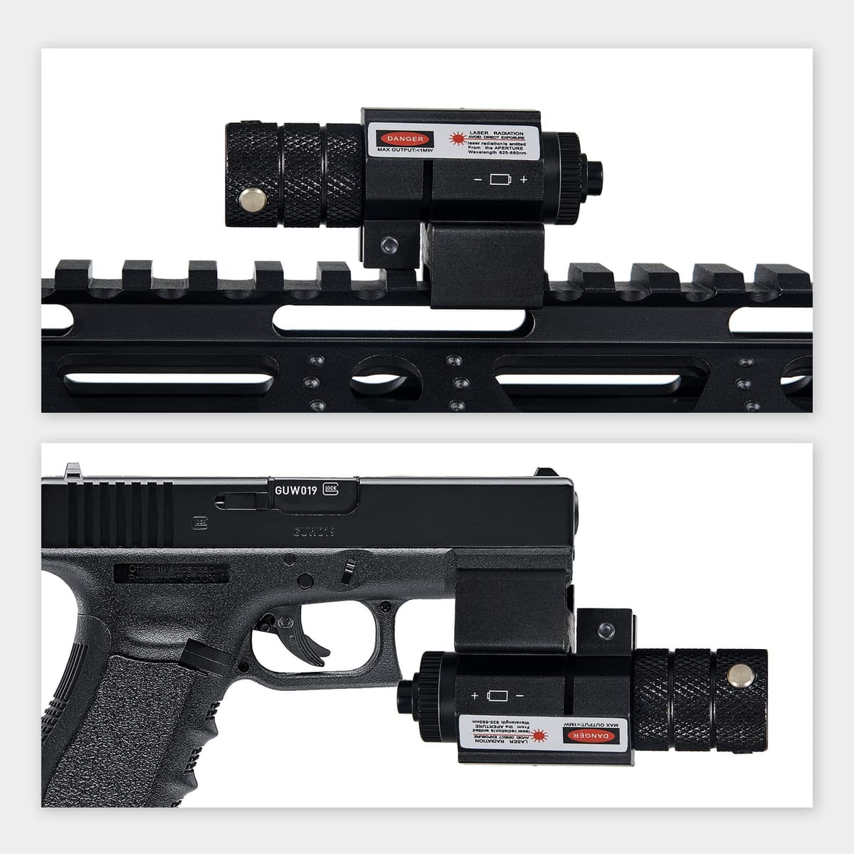 Pinty Compact Tactical Red Rail Laser Sight with Picatinny Mount Alan Wrenches for Hunting - Easy & Bright — view 2