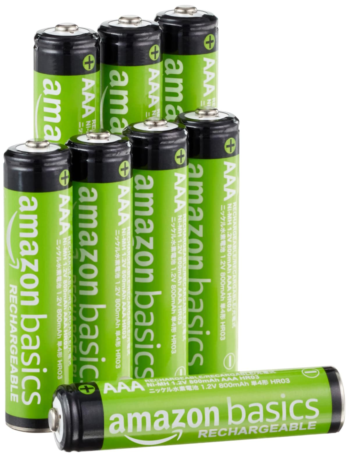 Amazon Basics 4-Pack Rechargeable AA NiMH Batteries, 2000 mAh, 1.2V, Recharge up to 1000x Times, Pre-Charged — view 14