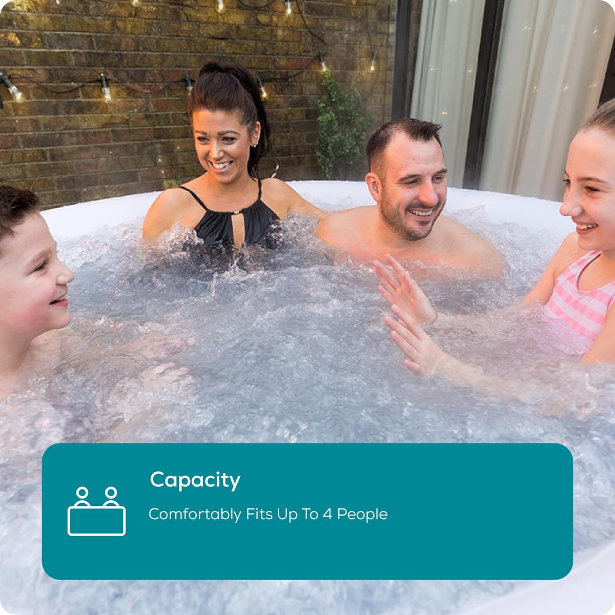 Lay-Z-Spa Miami Hot Tub, 120 AirJet Massage System Inflatable Spa with Freeze Shield Technology, 2-4 Person — view 5