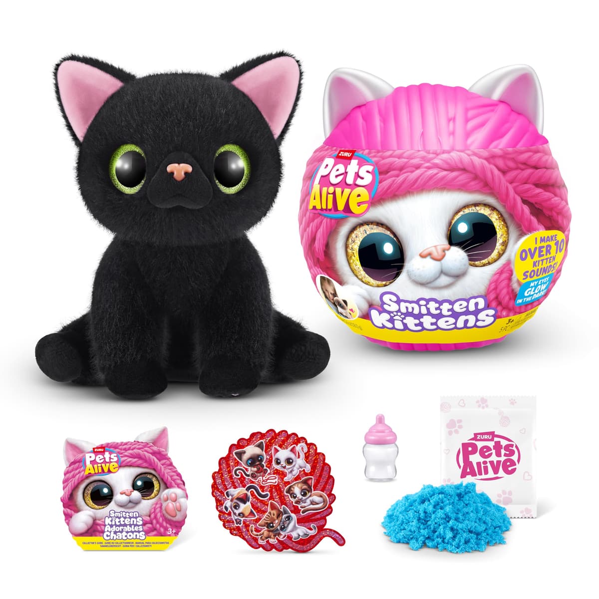Pets Alive Smitten Kittens Surprise (Tabby Cat Ginger) por ZURU Nurture Play - Juguete Suave para desembalar, adopta 10 Sonidos interactivos — view 11