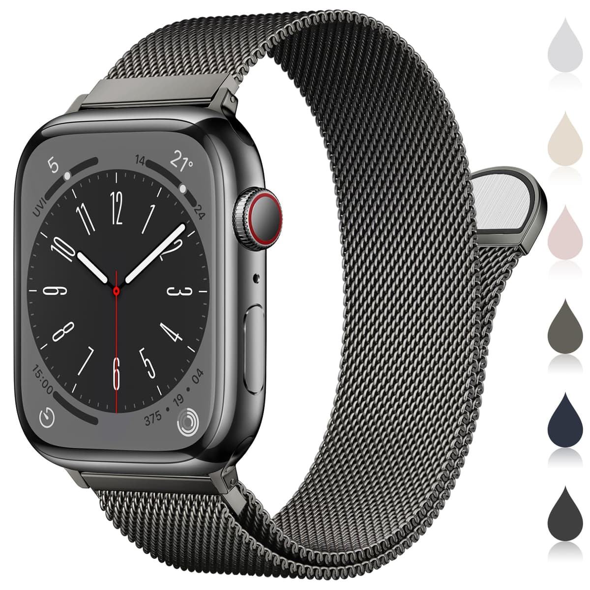 Original Milanese Loop Compatible with Apple Watch Straps 38mm 40mm 41mm 42mm 44mm 45mm 46mm 49mm Women & Men, Magnetic Clasp Adjustable Metal Bands for iWatch Series 11 10 9 8 7 6 5 4 2,Ultra 3,SE 3 — view 14